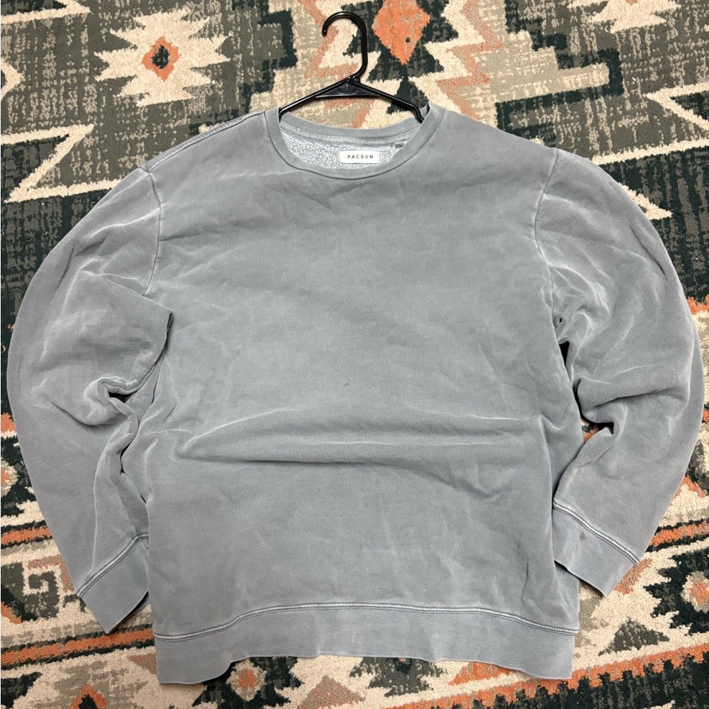 PacSun Men's Faded Blue Crewneck Sweater
